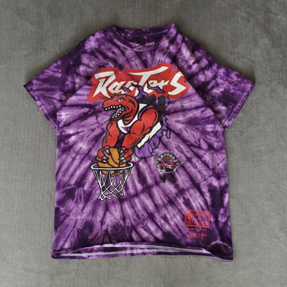 Mitchell & Ness Men's Tie Dye Toronto Raptors T-Shirt Size Medium